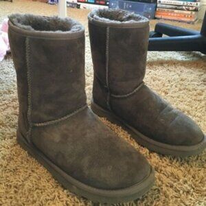 UGG Australia Women's Gray Mid Calf Boots Booties 5